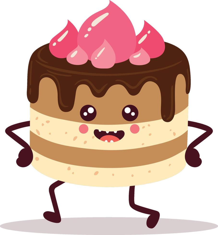 Festive Cake with Funny Balloon vector