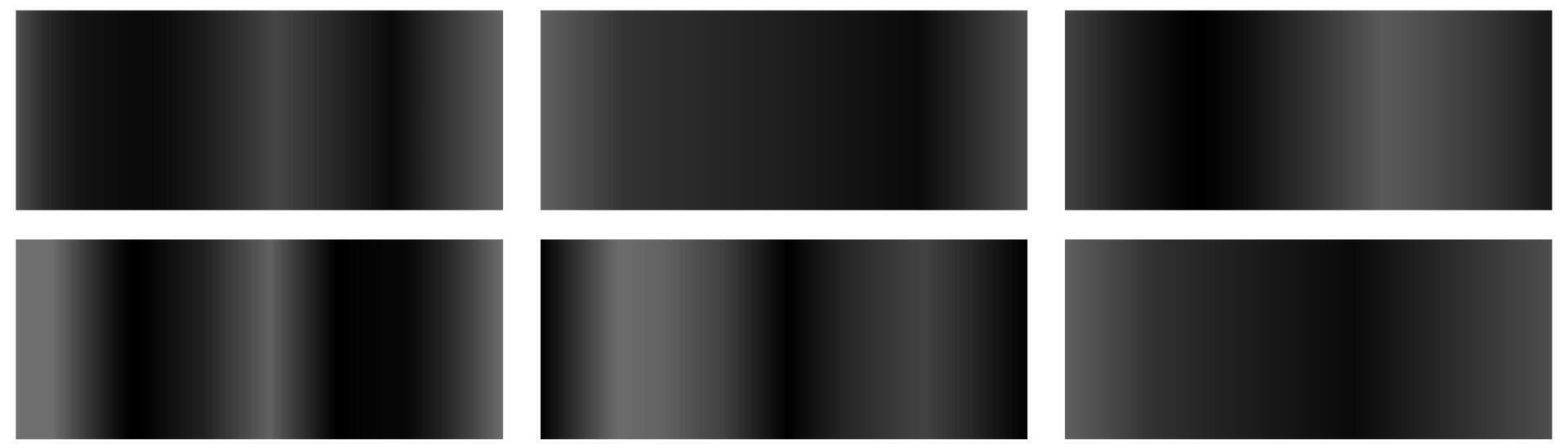 set of black metal gradients. vector