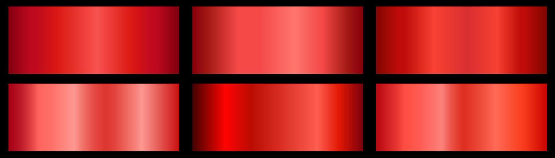 red gradient color palette collection set vector