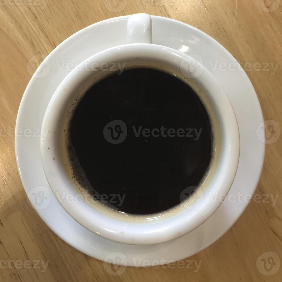 top view of white coffee cup photo