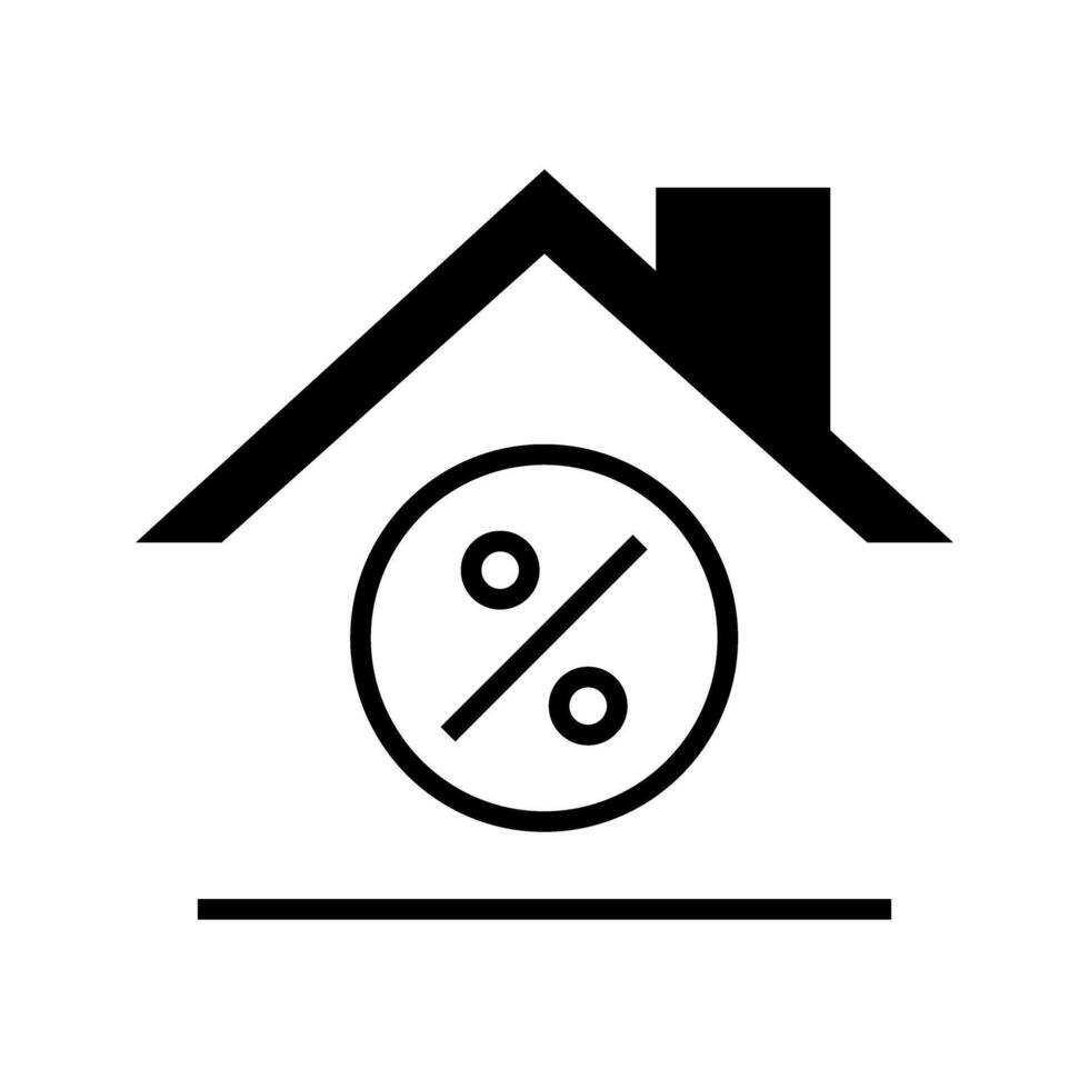 A house with discount symbol vector
