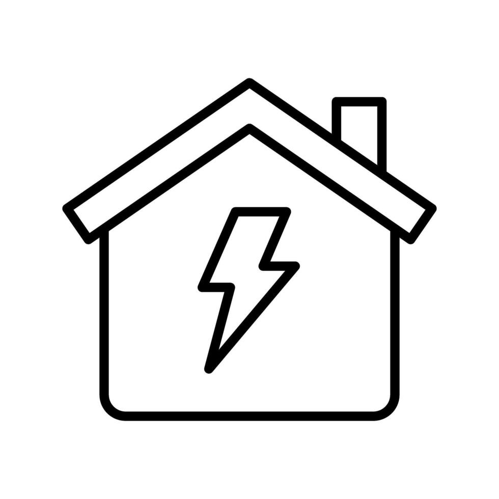 house with lightning bolt icon vector