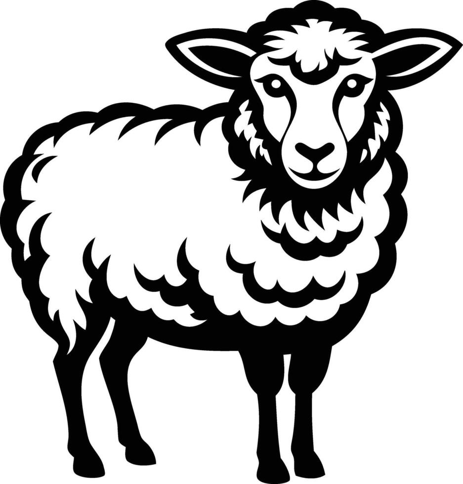 Peaceful and Elegant Sheep Silhouettes for Farm and Pastoral Designs vector