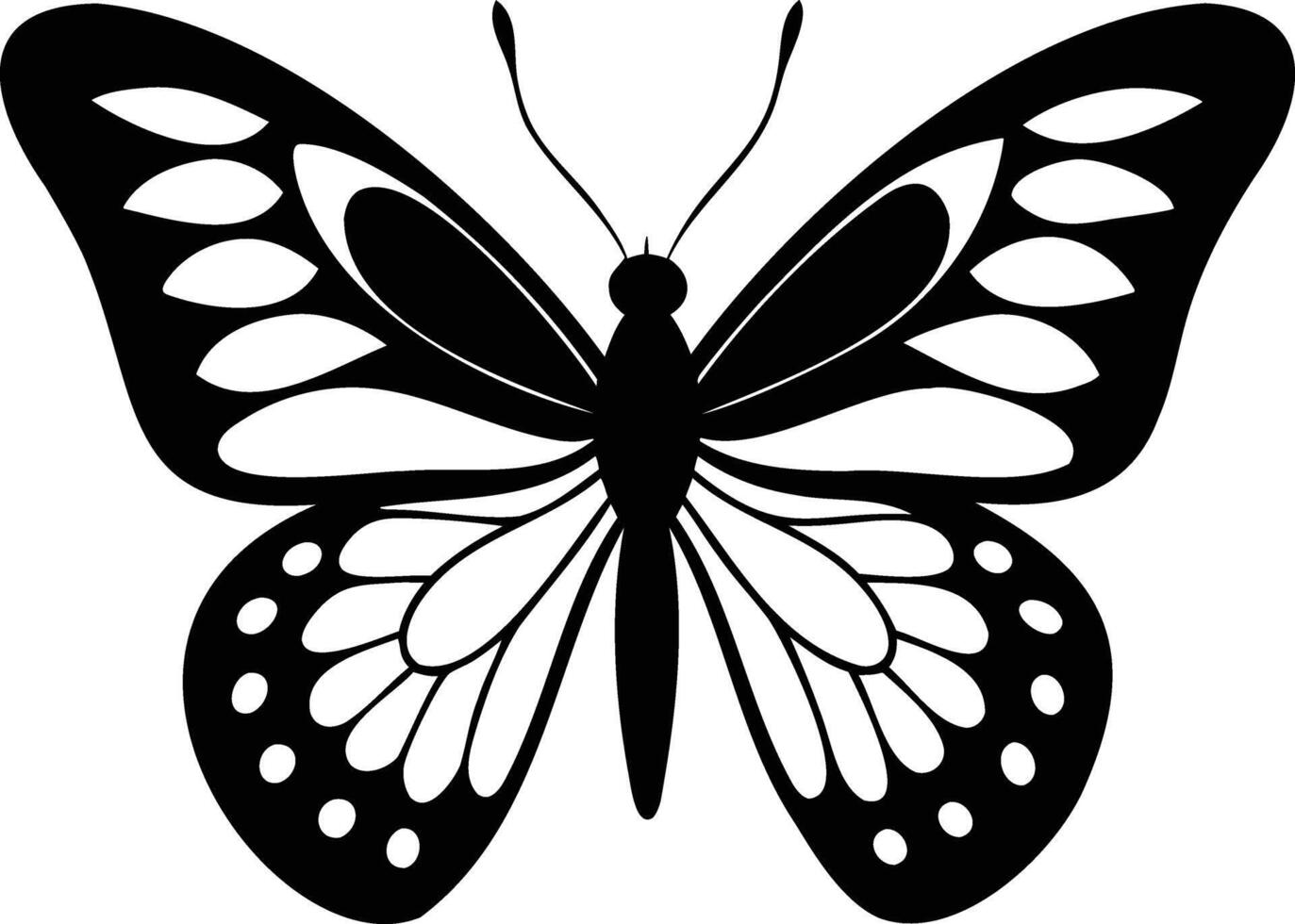 Graceful Butterfly Silhouettes for Elegant and Nature-Inspired Designs vector