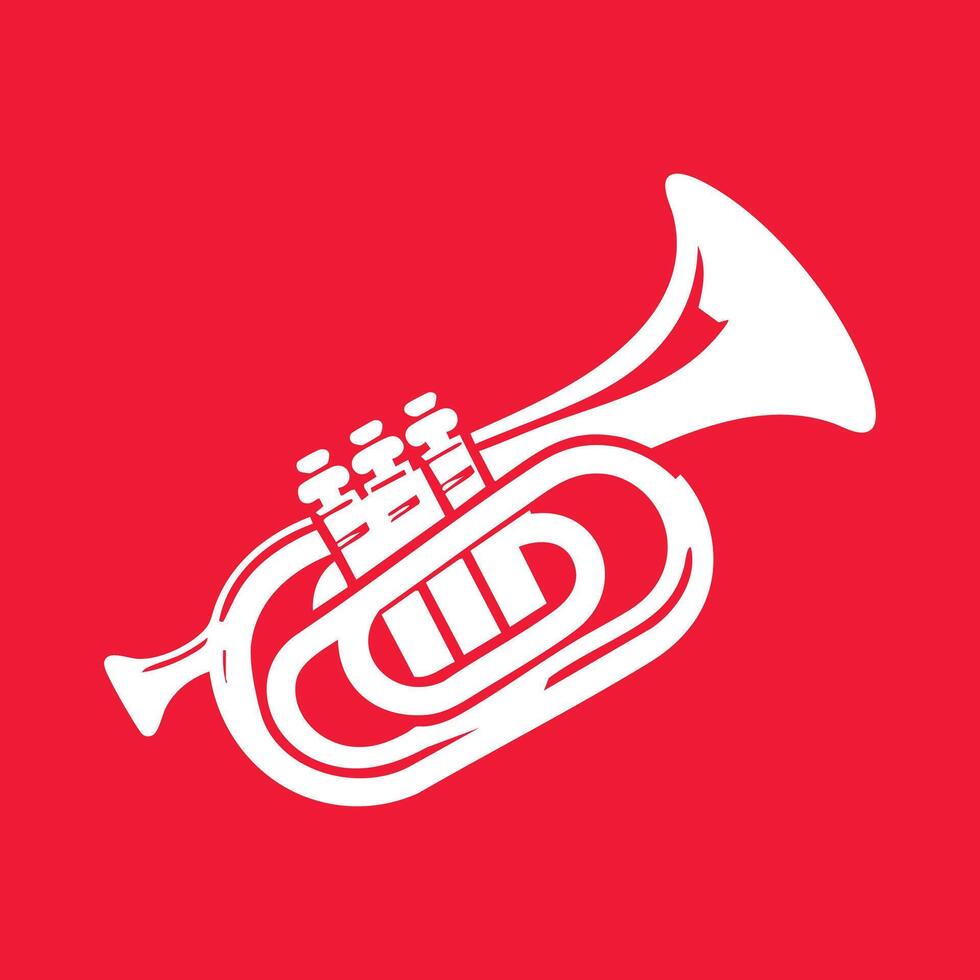 Bugle Silhouette Icon Design vector