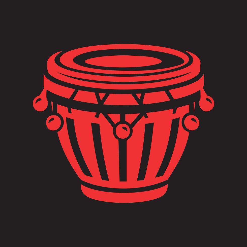 Decorative Bongo Drum Icon vector