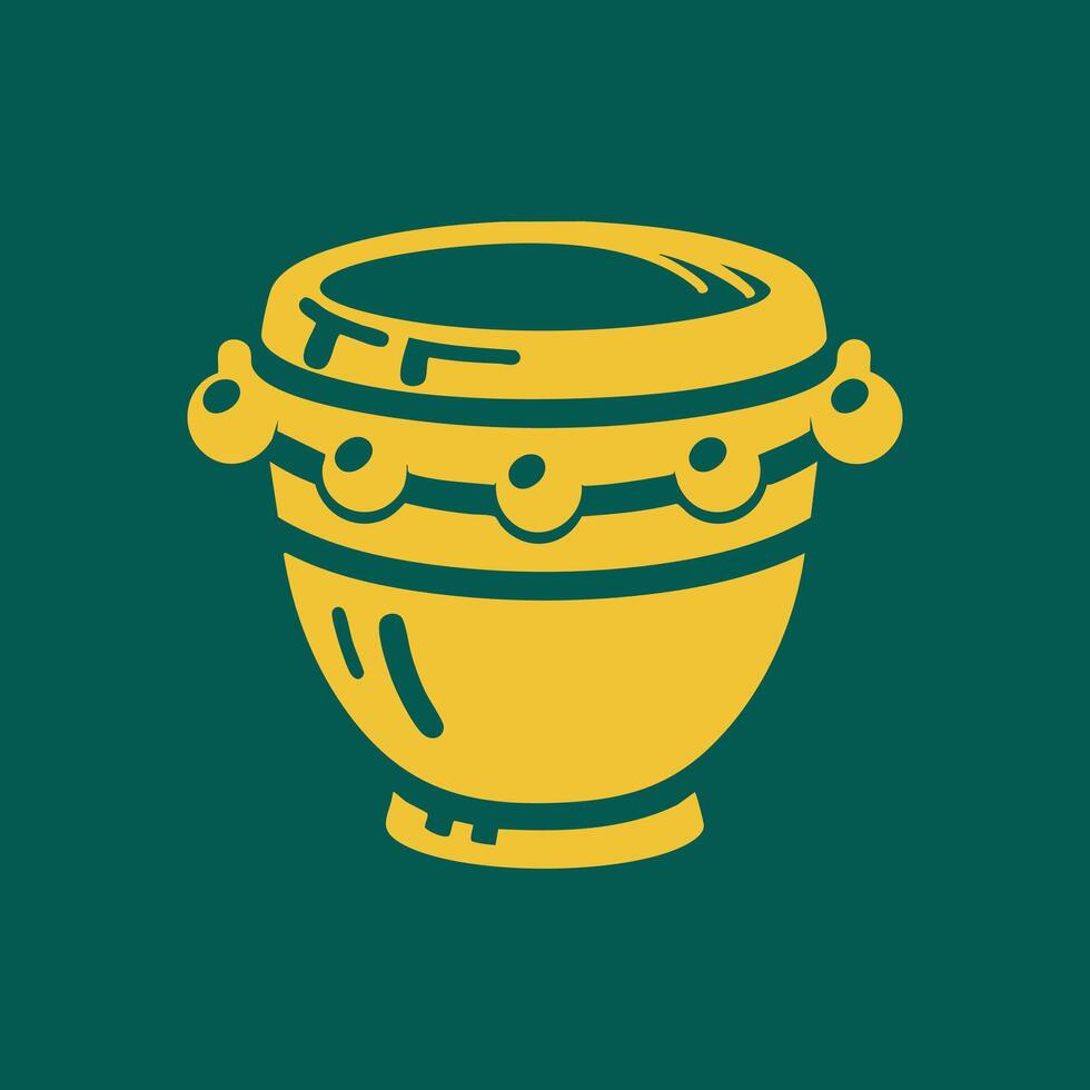 Elegant Bongo Drum Artwork vector