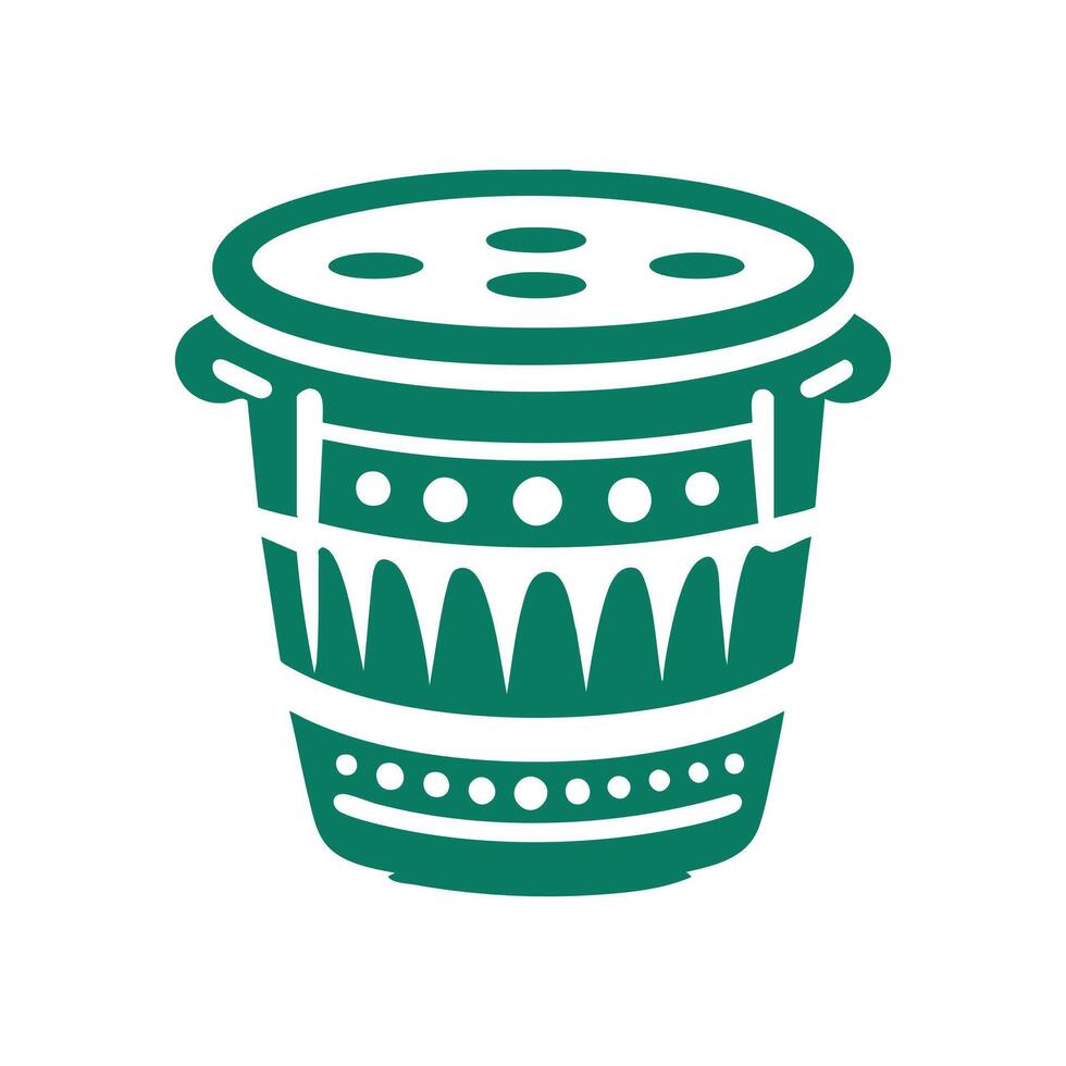 Bongo Drum Silhouette vector