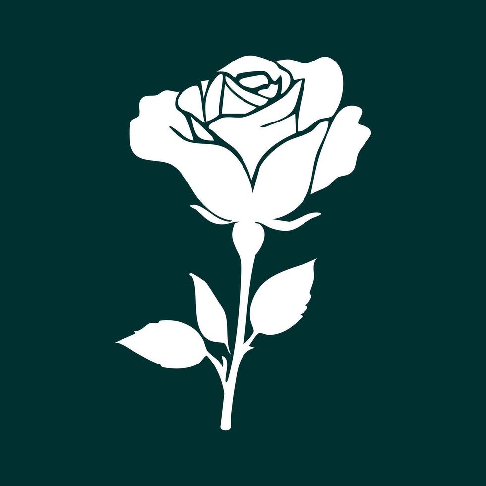 Rose Silhouette Image vector