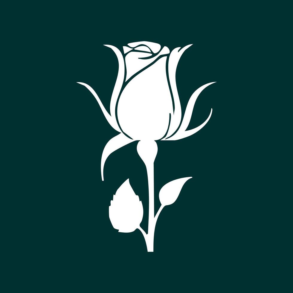Floral Rose Silhouette vector