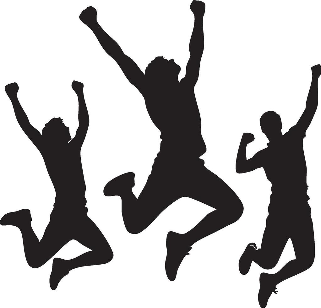 Person Jumping Silhouette vector