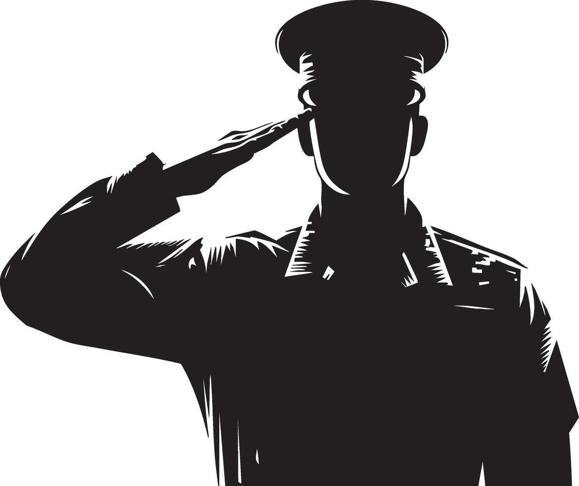 Military Soldier Salute vector