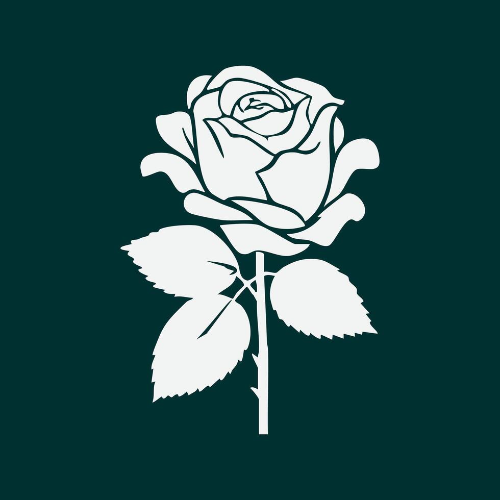 Rose Design Silhouette vector