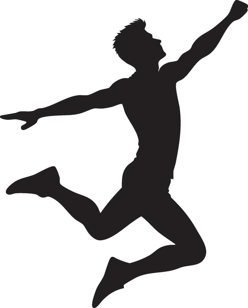 Silhouette of a Person Jumping vector