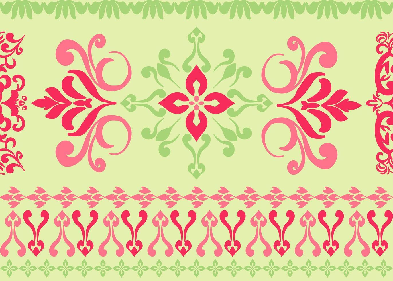 Refined Damask pattern in format, ideal for classic textile design projects vector