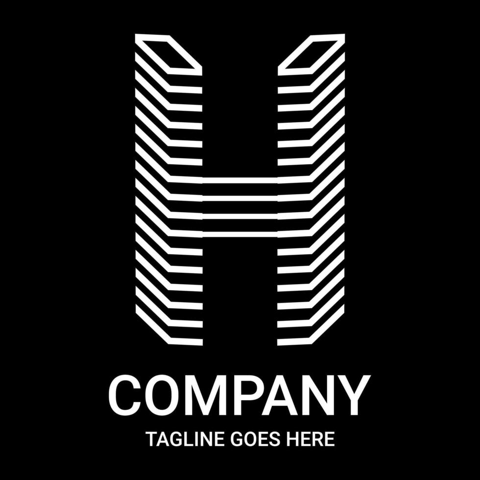 Bored with the same old logo designs. Here's the solution, Minimalist H letter logo. It also looks aesthetic, pro, sporty, unique, and of course very cool. vector