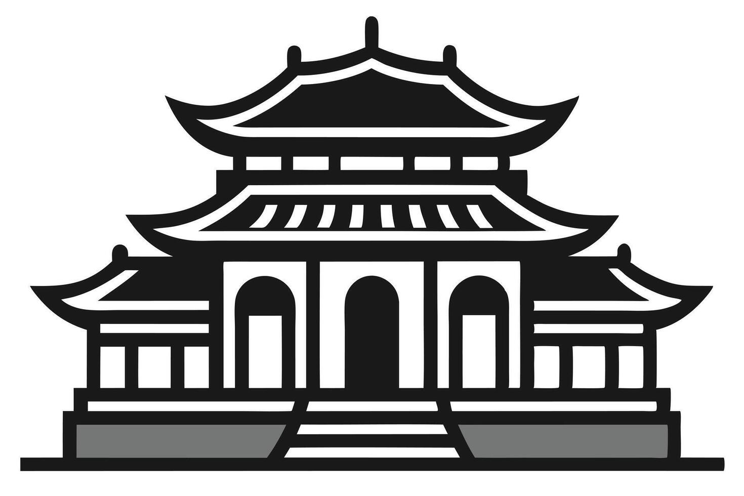 A Traditional Chinese Pagoda vector