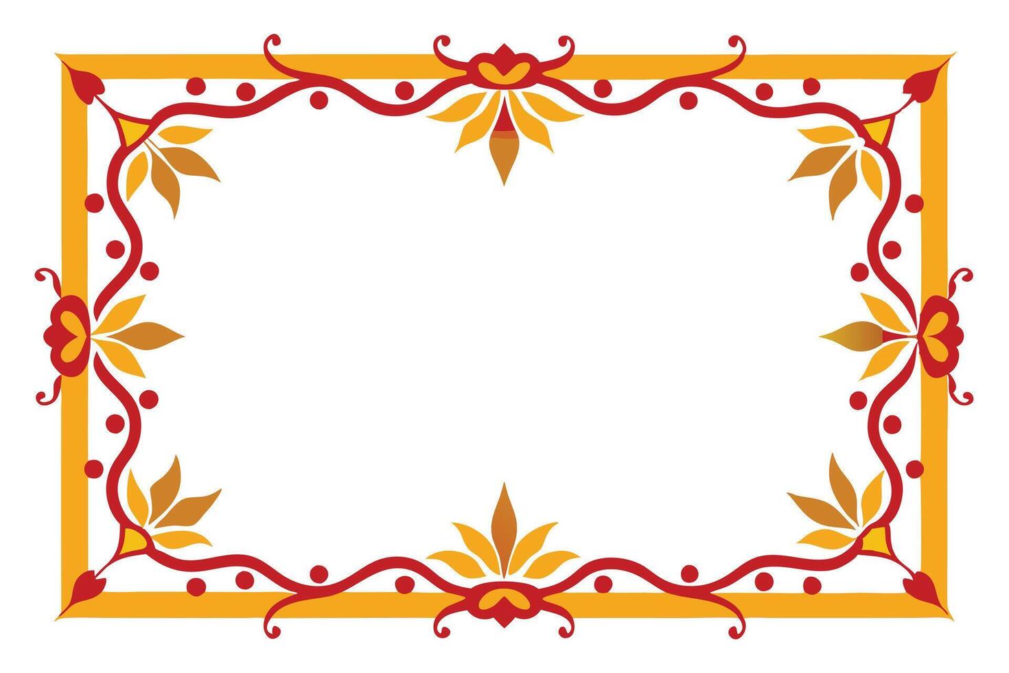 Ornate Border with Floral Motifs vector