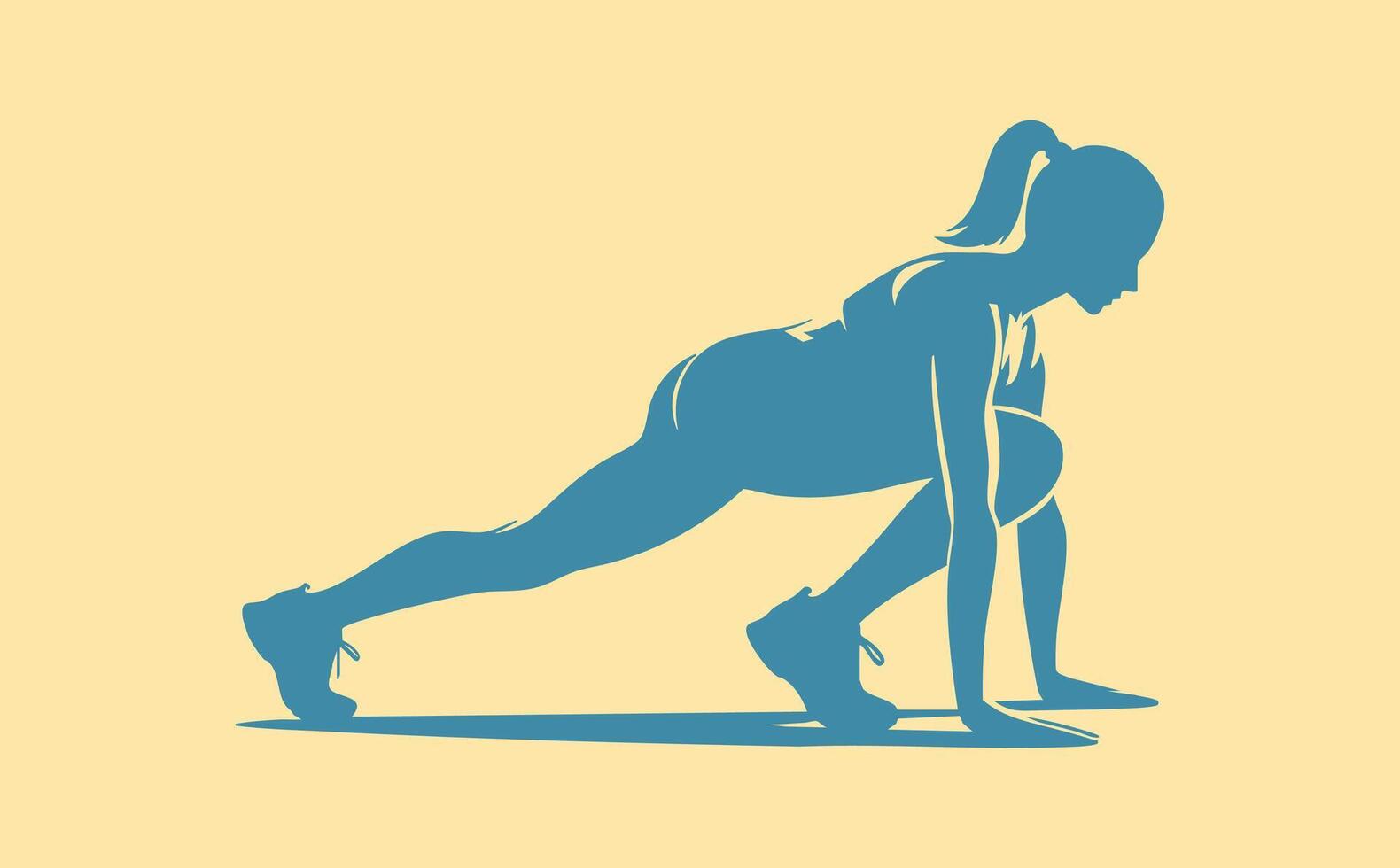 Person Doing Yoga Silhouette vector