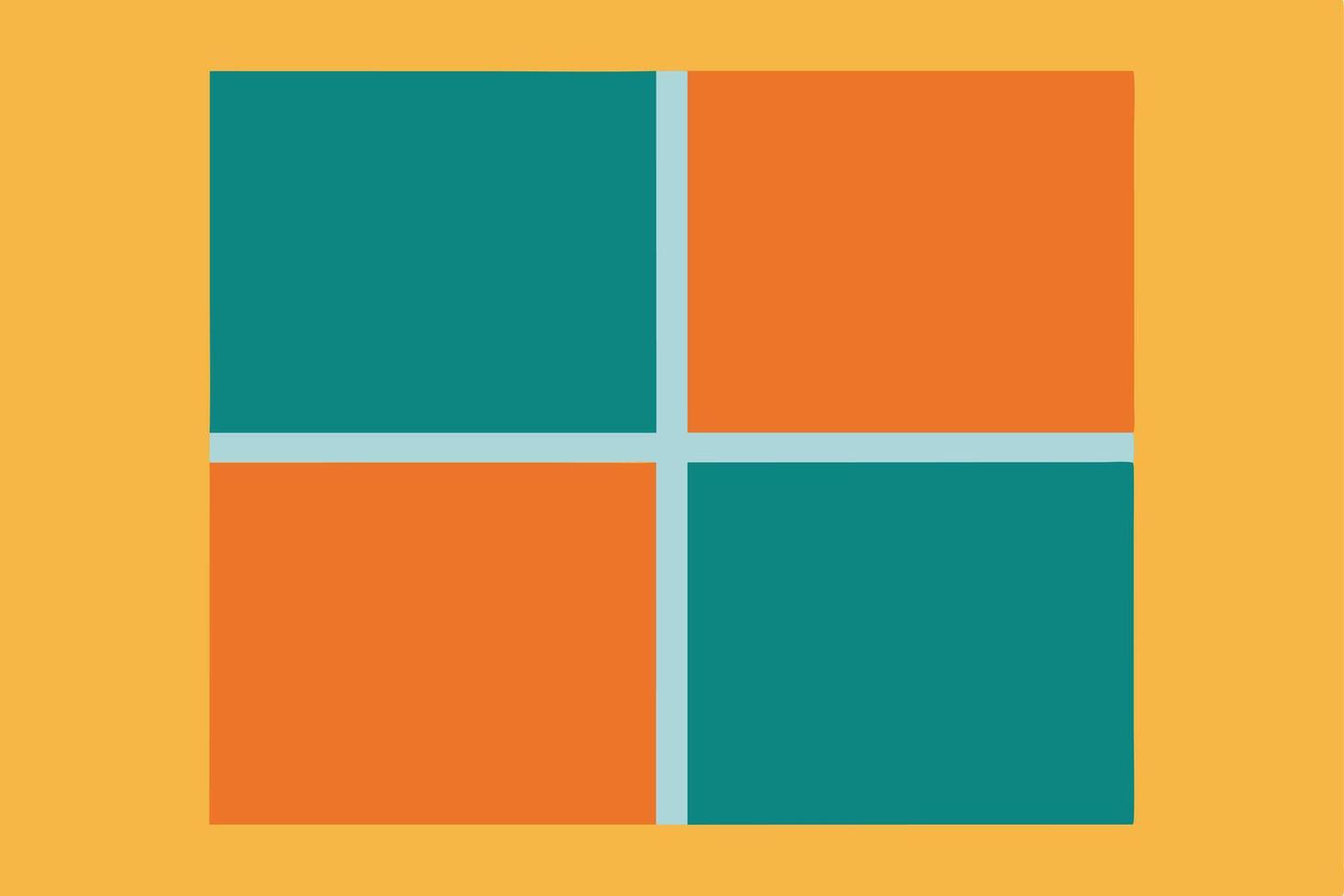 Colorful Four-Square Grid Design for Educational or Presentation vector