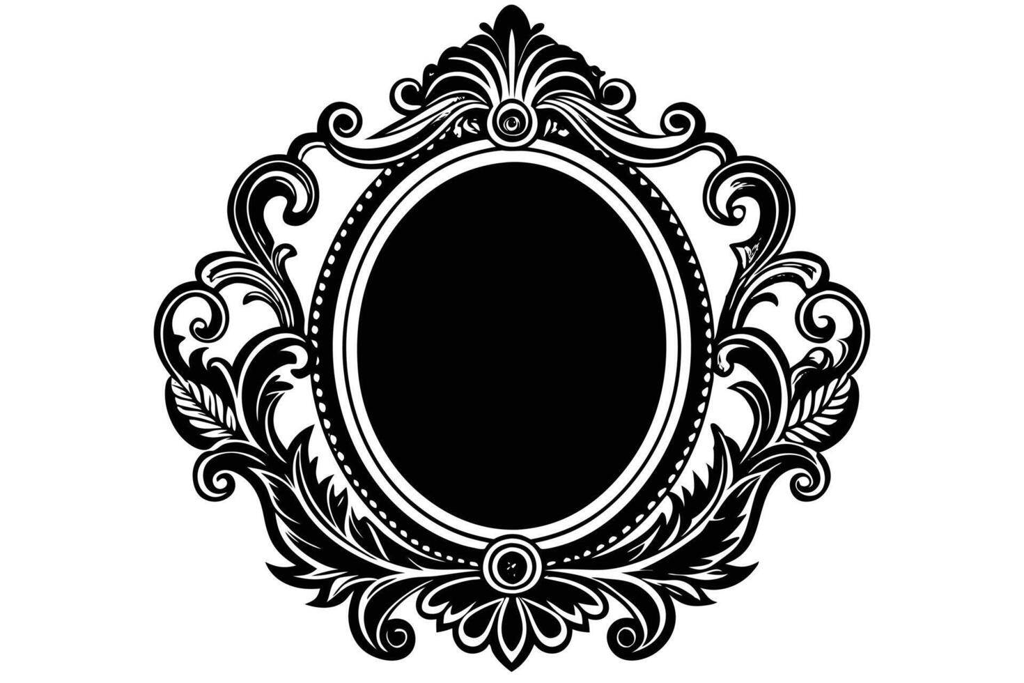 Frame with Decorative Flourishes vector