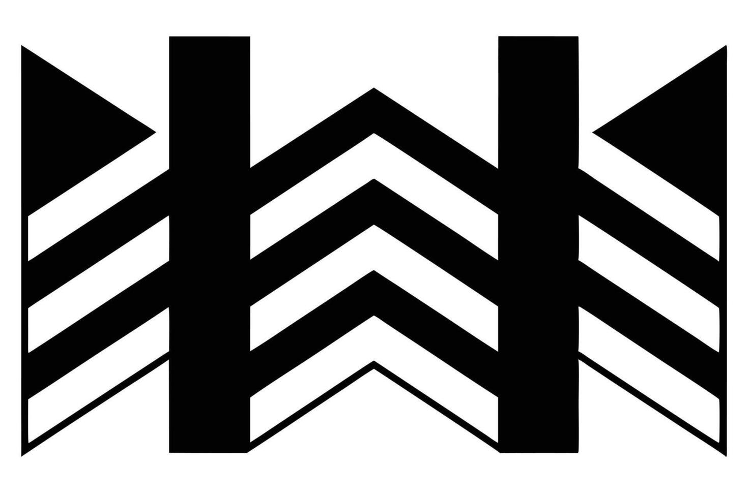 A zig-zag pattern design. vector