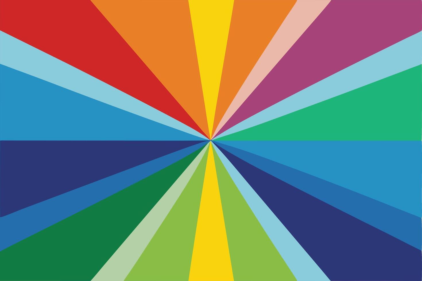 Vibrant Spectrum of Colors Radiating Outward vector