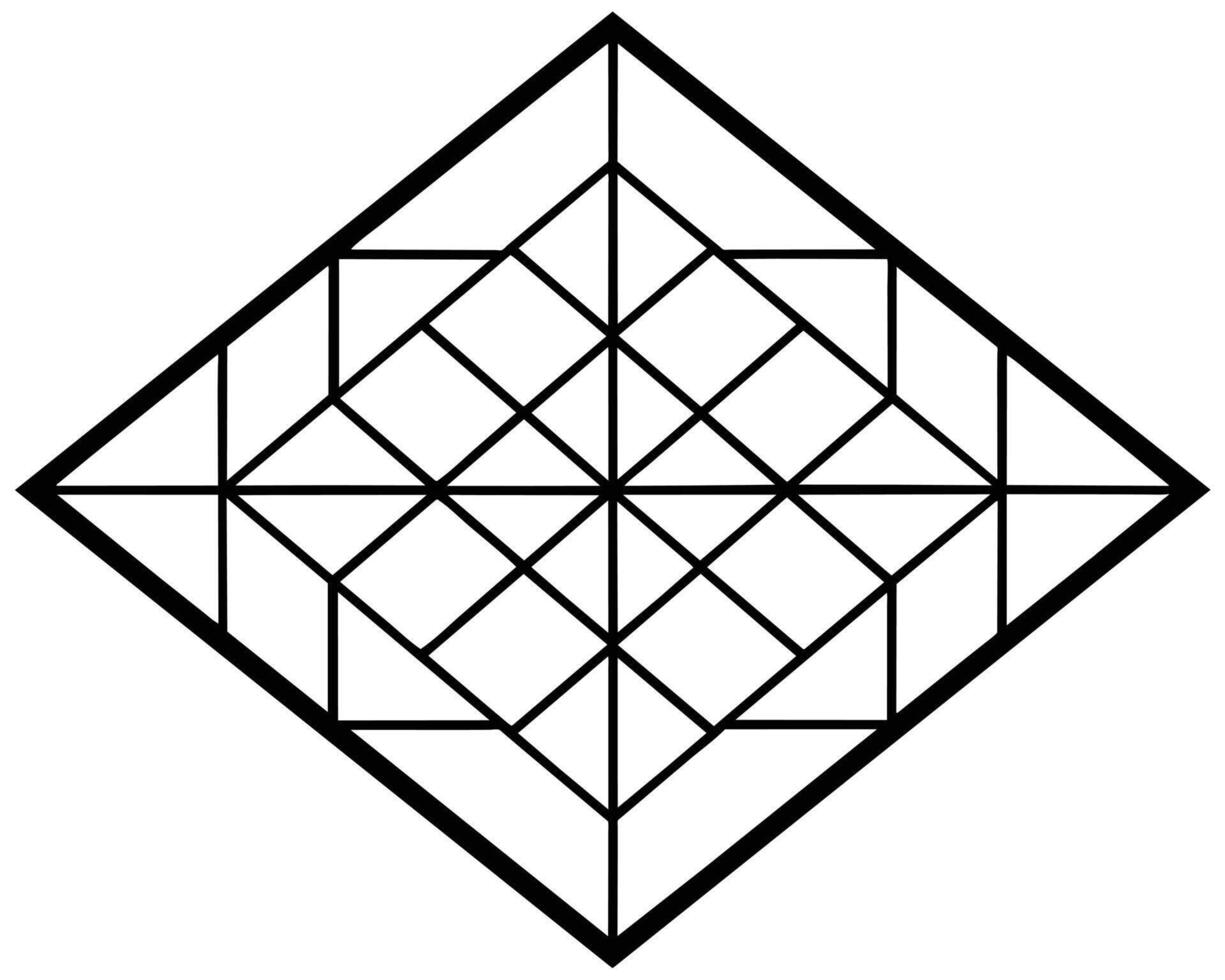 Intricate Geometric Diamond Pattern Design vector