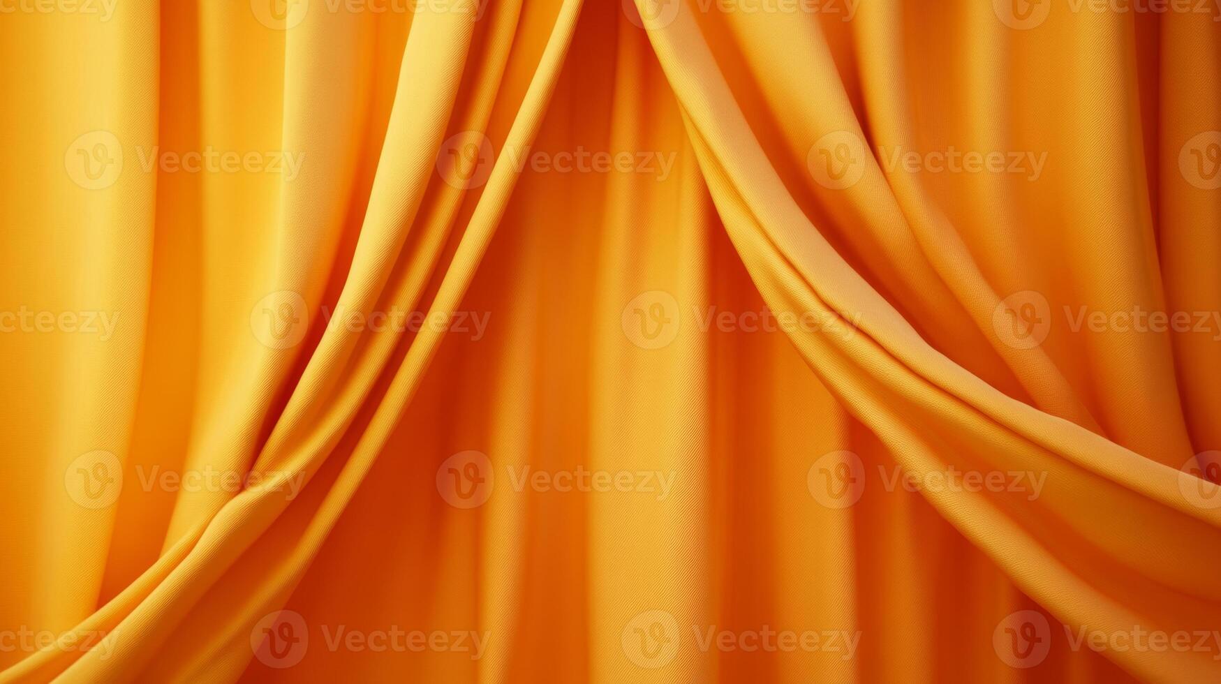 Bright yellow curtain draping with elegant folds and soft texture, abstract art and interior design concept photo