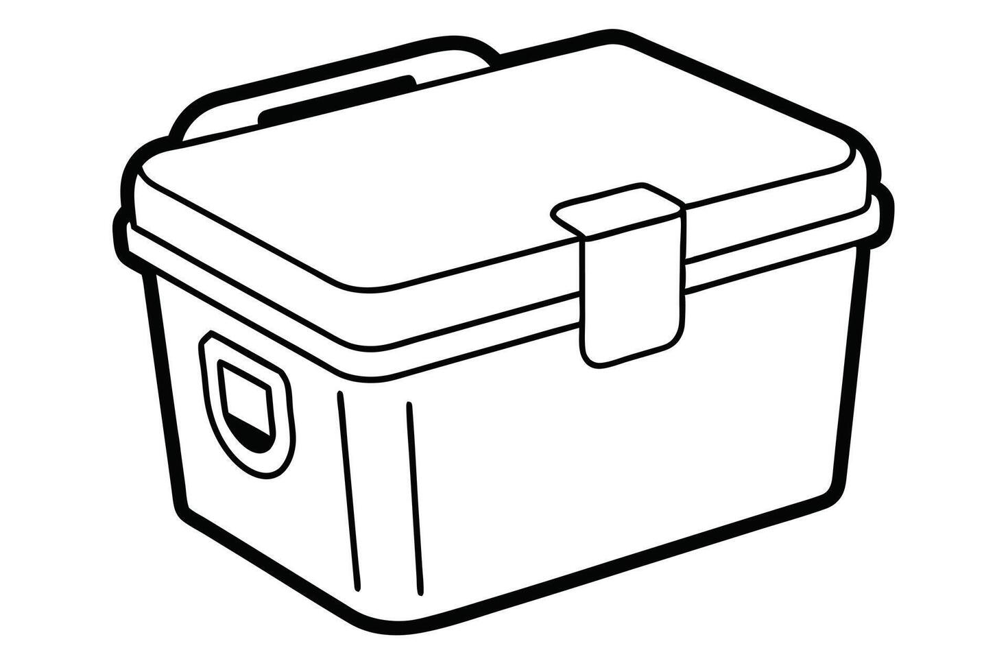A storage box with handles. vector