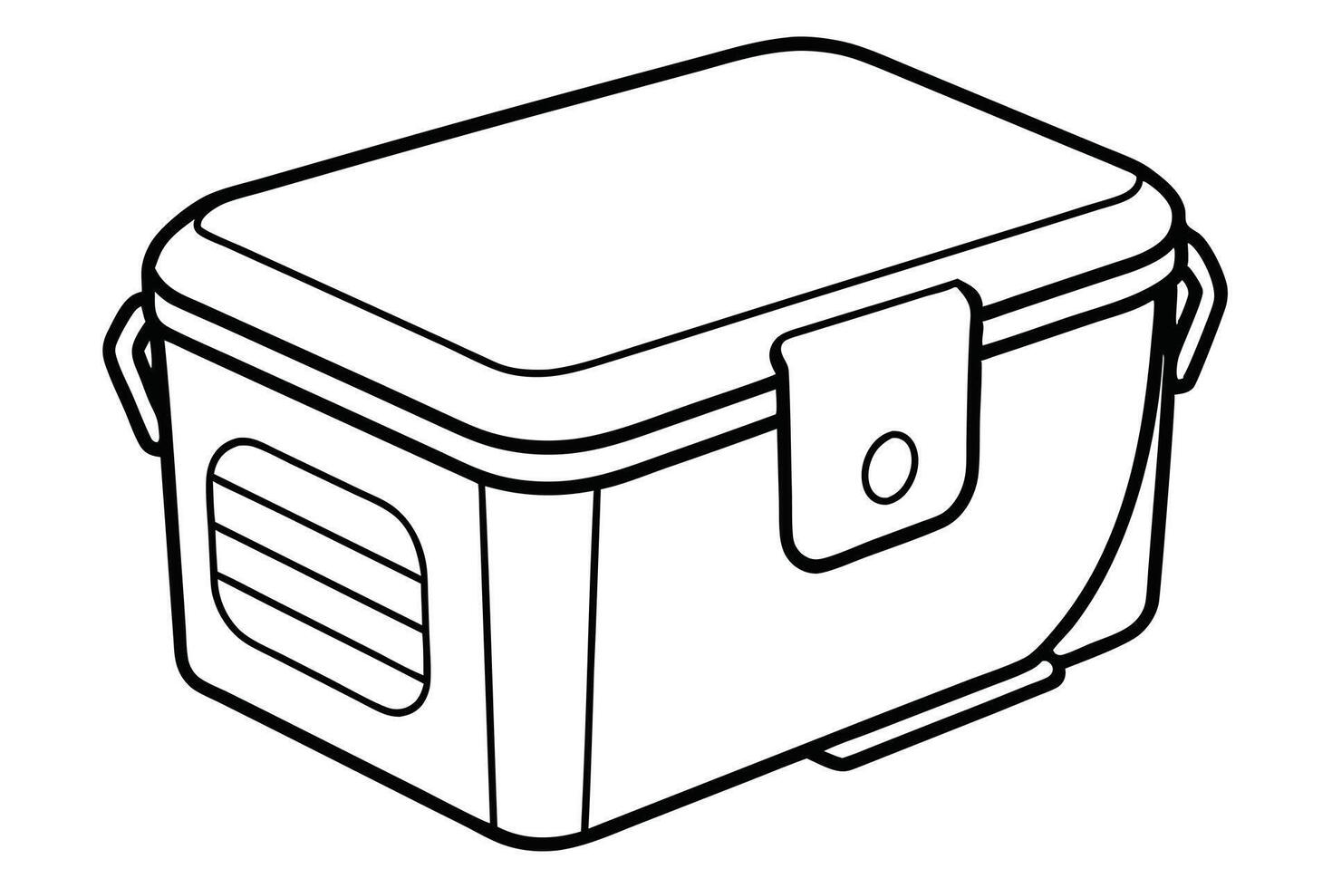 Storage box with handles. vector