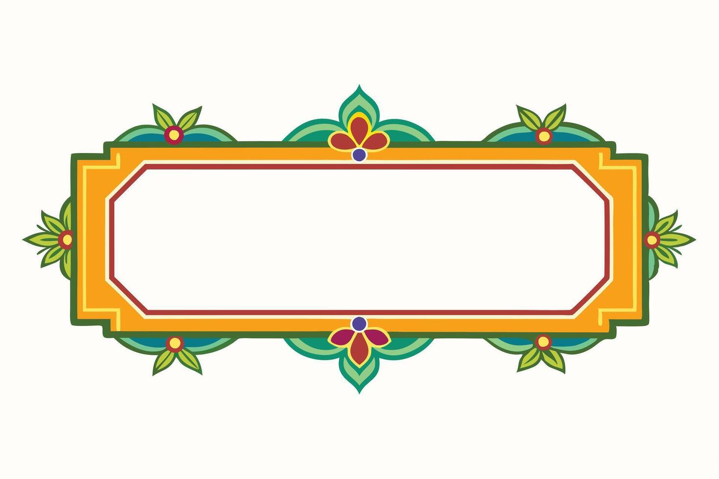Decorative Ornate Border with Floral Motifs vector