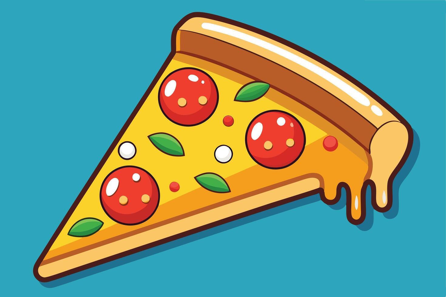 A Pizza Slice Illustration vector