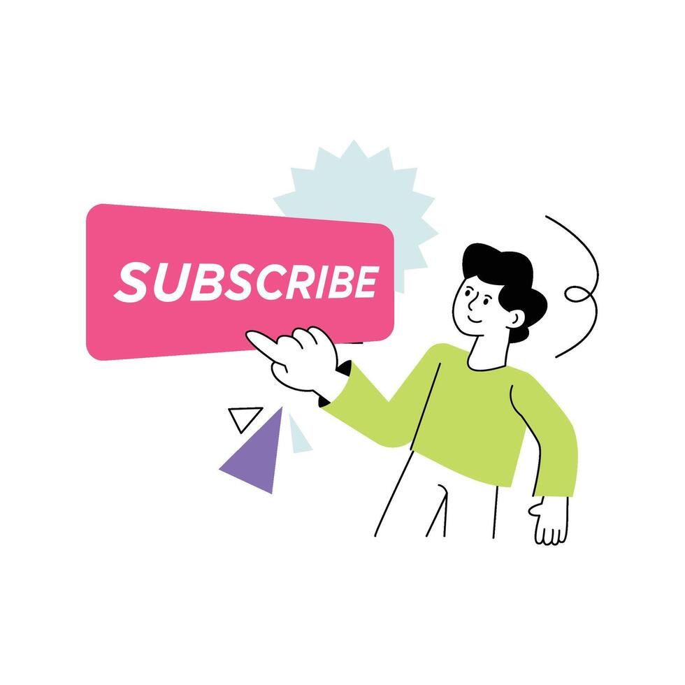 Subscribe Flat Style Design illustration. Stock illustration vector