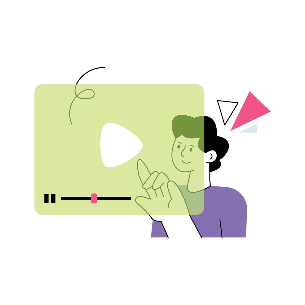 Player Flat Style Design illustration. Stock illustration vector
