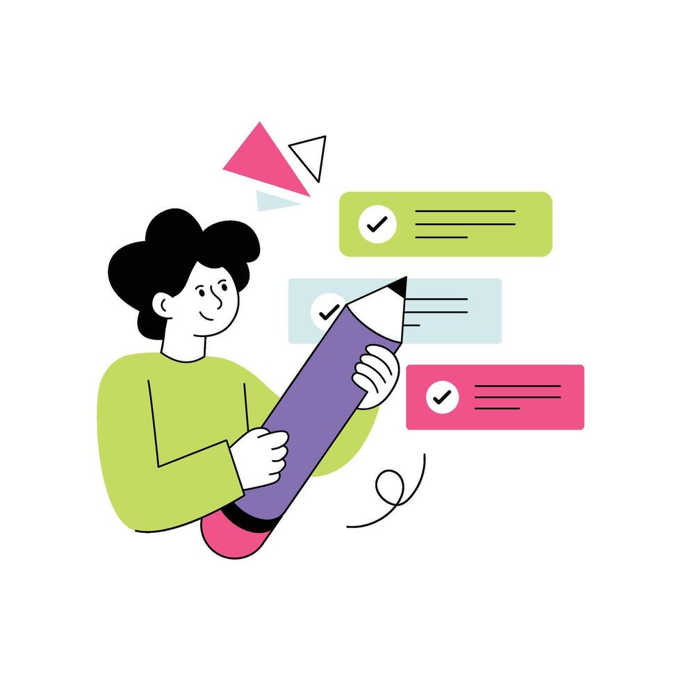 Task Management Flat Style Design illustration. Stock illustration vector