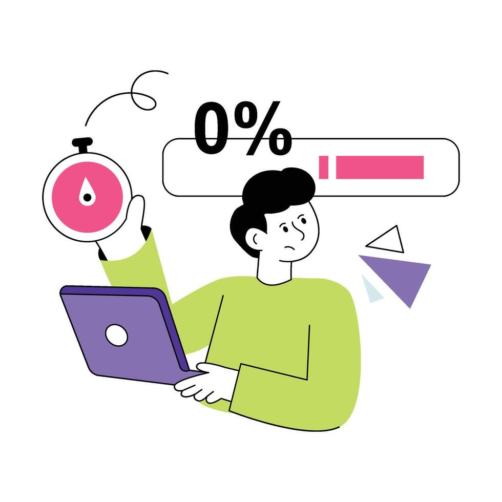 Loading Flat Style Design illustration. Stock illustration vector