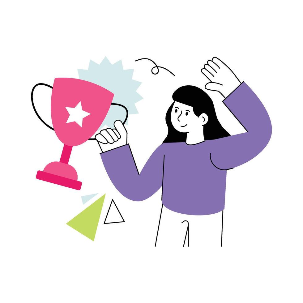 Success Flat Style Design illustration. Stock illustration vector