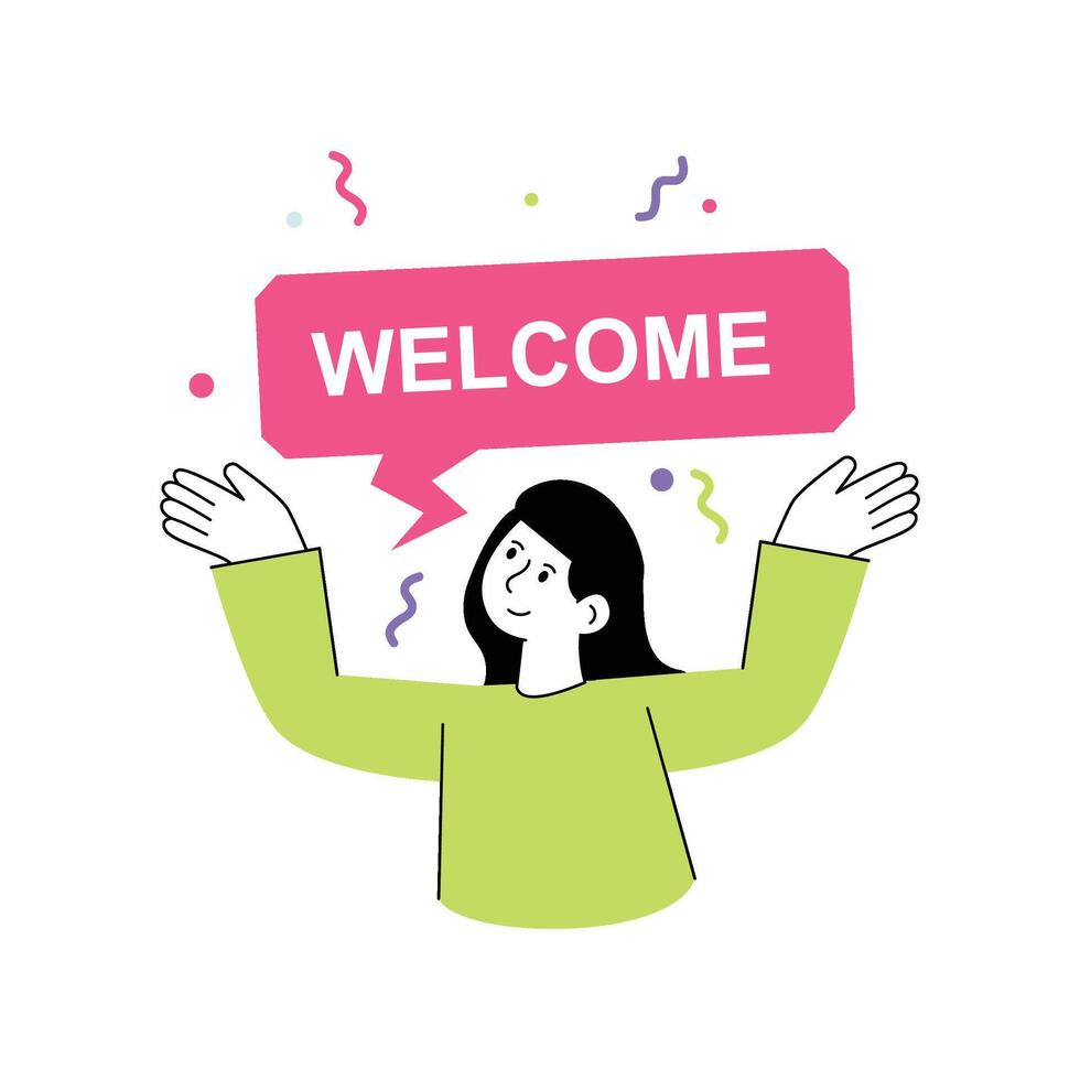 Welcome Flat Style Design illustration. Stock illustration vector