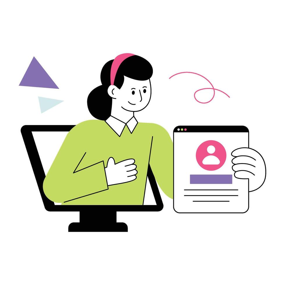 User Profile Flat Style Design illustration. Stock illustration vector