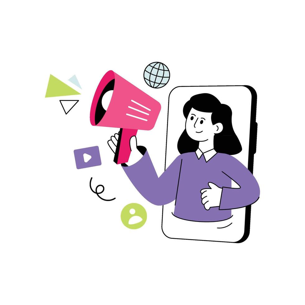 Digital Marketing Flat Style Design illustration. Stock illustration vector