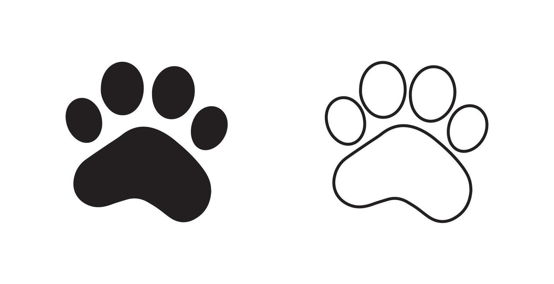 Paw icon set. for mobile concept and web design. illustration vector