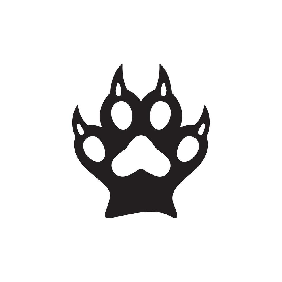 Cat or dog paw icon. Paw icon. Dog, cat paw icon. Zoo, vet logo element. Paw print symbol vector