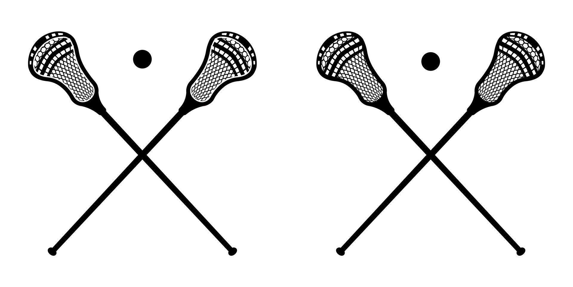 Lacrosse Sticks Icon. Monogram Illustration vector