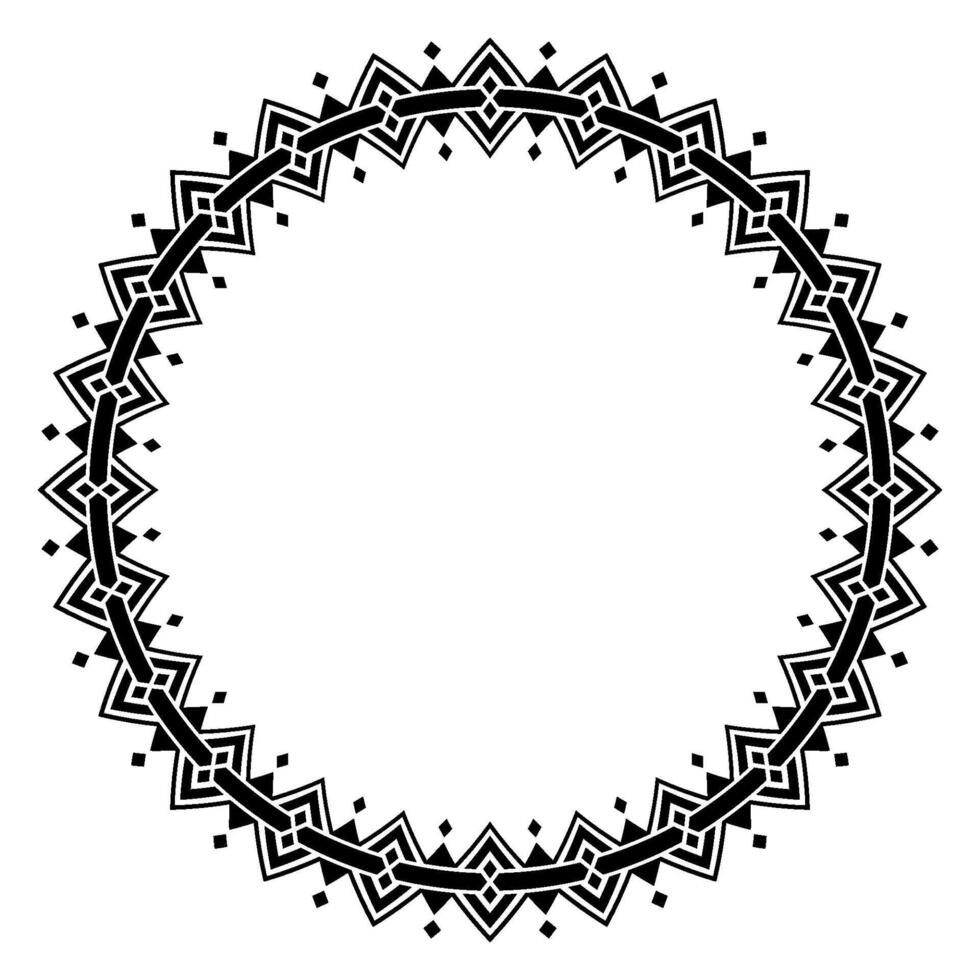 Boho Native Frame Featuring Mandala and Victorian Swirls. vector