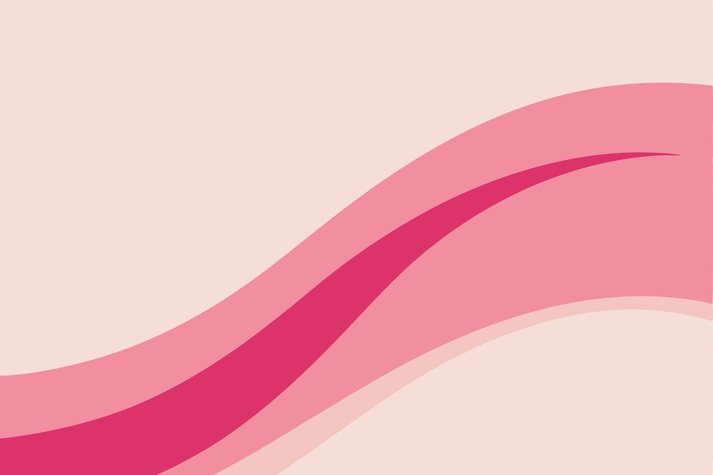 Abstract Pink Wave Background Design, Curved Lines, Soft Hues, Pastel Shades, Graphic Art. vector