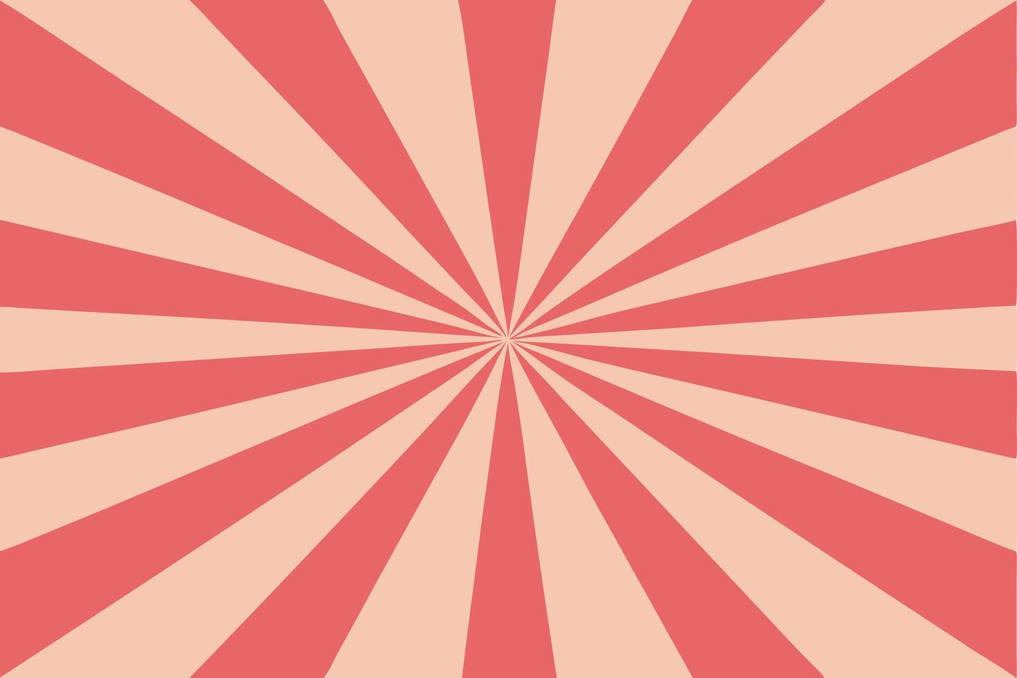 Abstract Red and Peach Sunburst Rays Background Design. vector