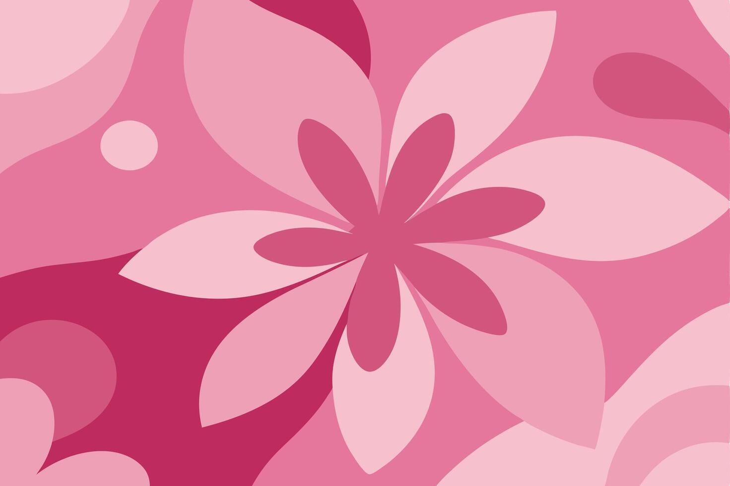 Abstract Pink Floral Design Background, Pattern, Shapes, Curves, Hues. vector
