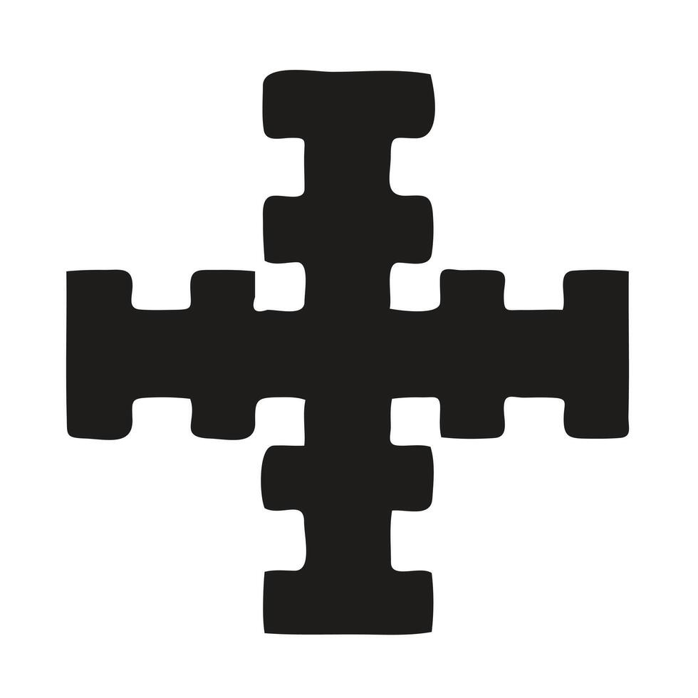 Simple Christian Cross Silhouette Vetor Graphic vector