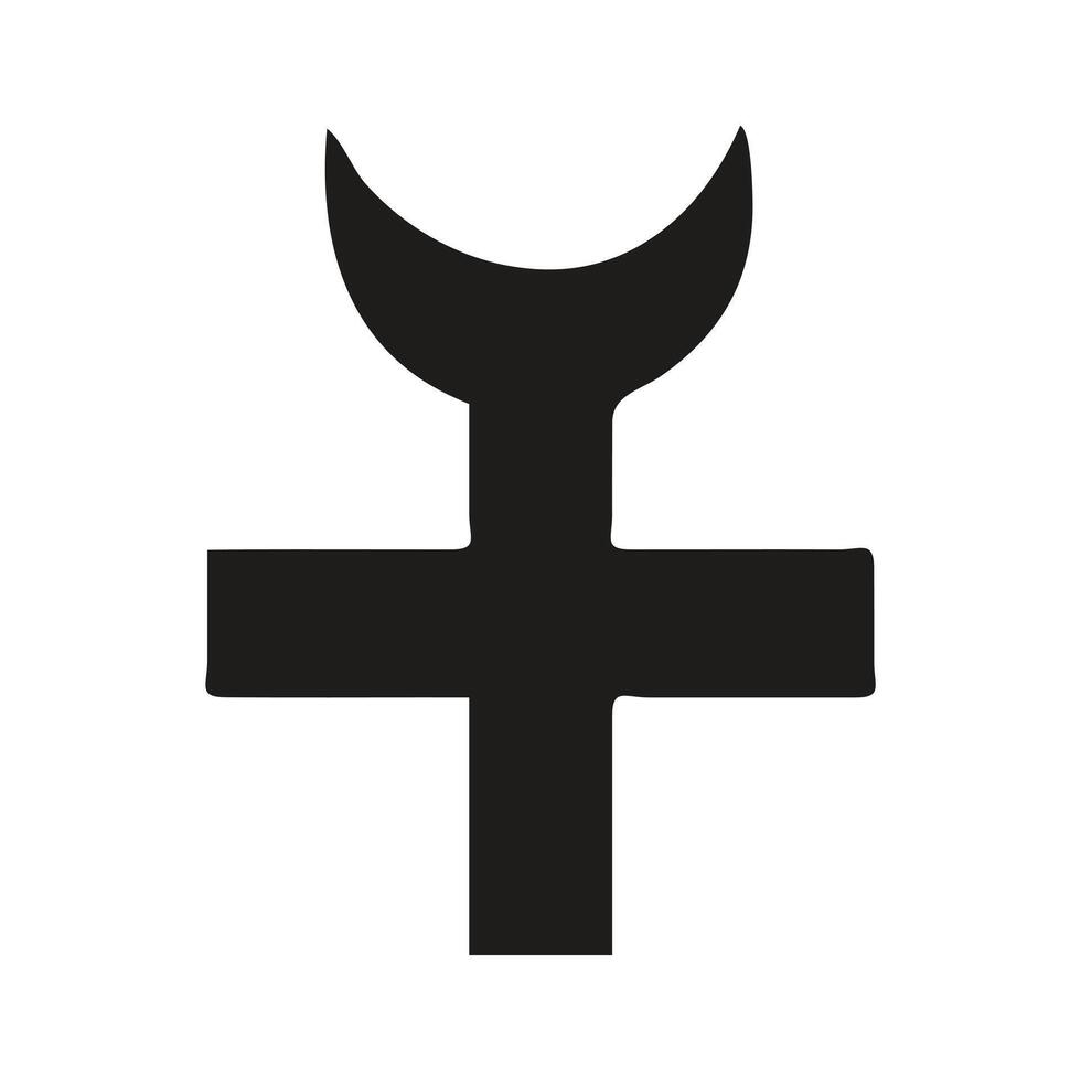 Ornate Christian Cross Silhouette Vctor Graphic vector